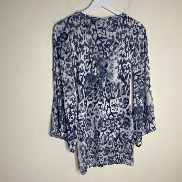 Donatella Cheetah Leopard Print Long Sleeve Mini Formal Dress XS - Picture 9 of 11